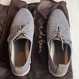 Cole Haan Zerogrand Women’s Gray Knit Oxford Shoes, size 11